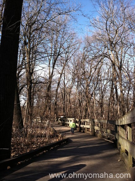 A section of the boardwalk at Fontenelle. Notice one of my kids off in the distance, trying to lose me.