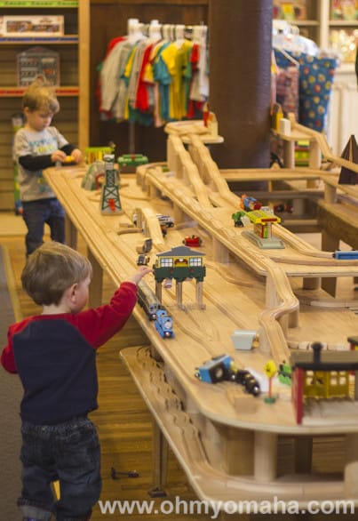 Frisco is the store for the train fanatic in your life. Four train tables, kids, four.