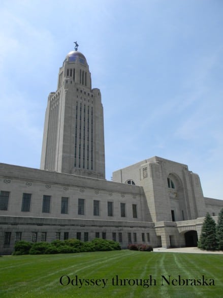 The Nebraska State Capitol. Photo courtesy Odyssey Through Nebraska.