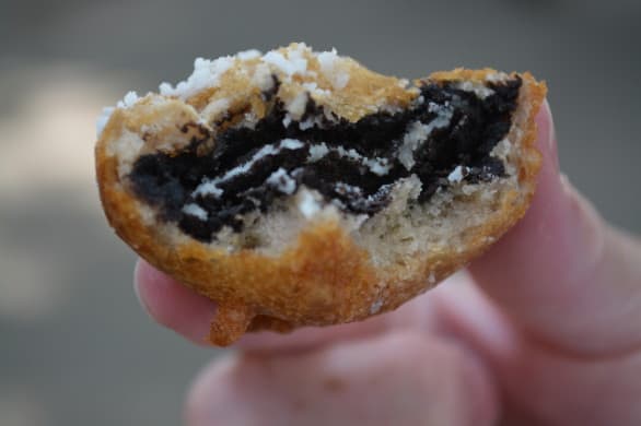 This is a fried Oreo. You know you want to try it.