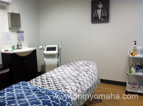 My private room at BodyBrite. It's had a cross between a clinic and a spa feel.