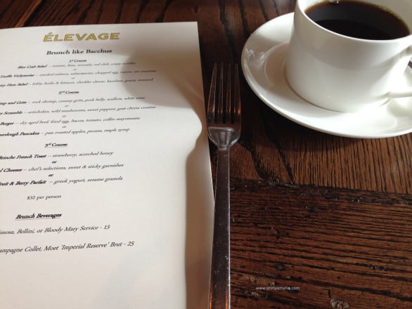 A little coffee while you peruse the brunch menu, madame? 