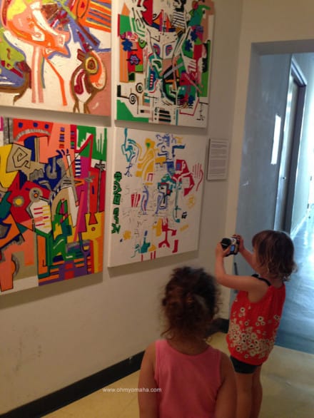 One of the galleries at Morean Arts Center features artwork by students, which appealed to our younger art critics.