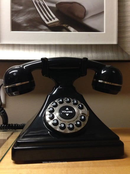 Our hotel room phone. Had to explain to the kids what it was.