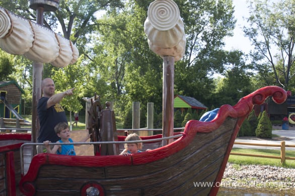 Mr. Wonderful and the kids head off to uncharted waters on Captain Hook's boat.