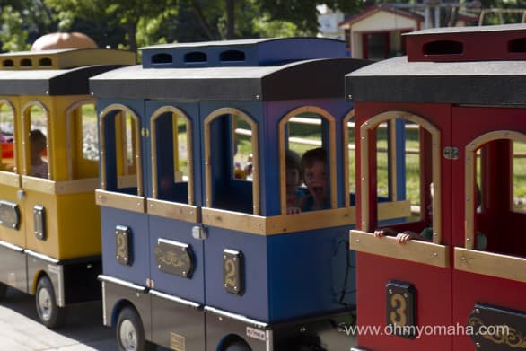 For $2, a kid can ride the mini train around part of the park, including through a tunnel. Exciting stuff.