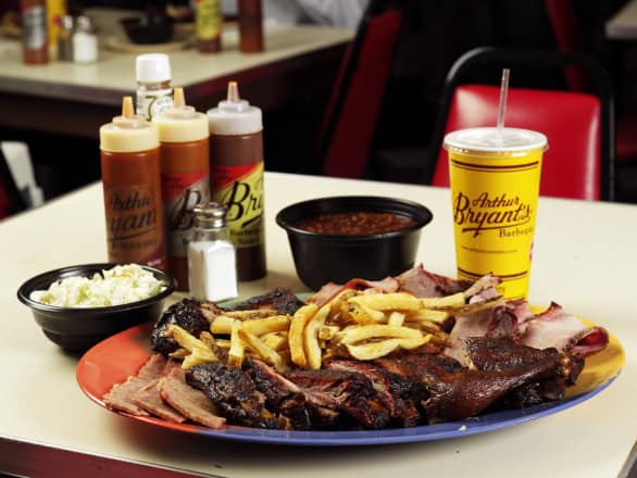 How 'bout a big, heaping plate of barbecue at Arthur Bryant's? Photo courtesy Visit KC