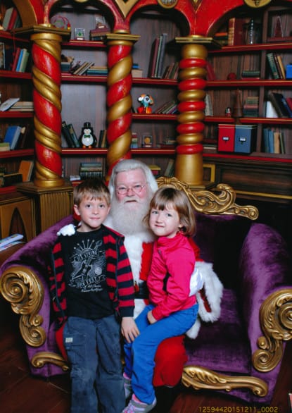 Cue awkward photo with Santa.