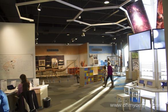 The Discovery Room at the Museum at Prairiefire is divided into different science areas with hands-on activities in each. 