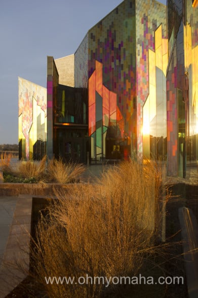 Exterior of the Museum at Prairiefire changes depending on the time of day and how sunny it is.
