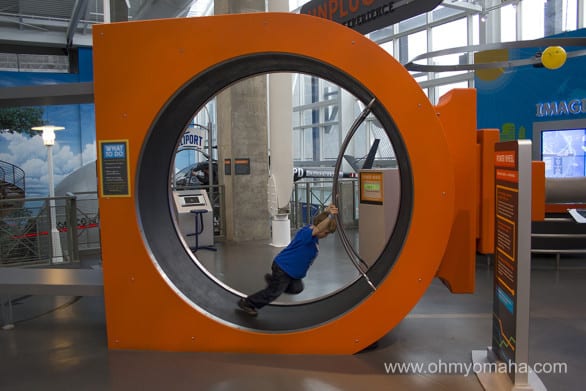 Checking out the Science of Energy area at Science City. I tried it out for a few seconds and totally count this hamster wheel as my day's workout.