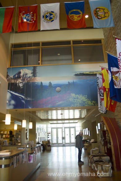 The Lewis & Clark Trail Headquarters Visitors Center in Omaha is contained to a lobby.