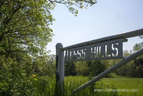 A sign for the Loess Hills in Preparation Canyon State Park.