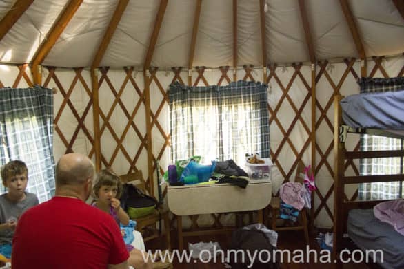 A glamorous morning in our yurt