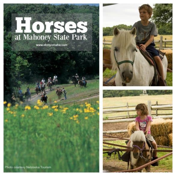Mahoney State Park Horse Riding - Mahoney is one of Nebraska's most popular state parks, and it's one of the closest places for horseback riding in Omaha. Find out about trail rules and prices in this post! #Nebraska #horseback #trails