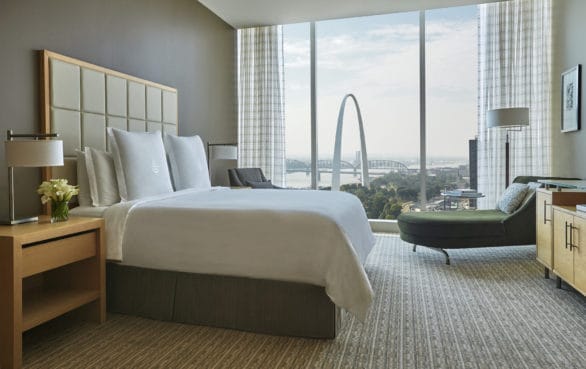 A view of The Arch from a room at the Four Seasons Hotel in St. Louis