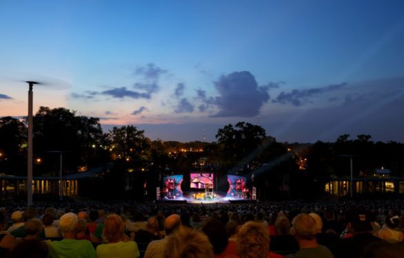 Outdoor show at night at The Muny in St. Louis