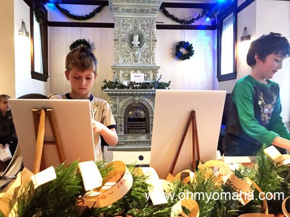 My son adding a wish to the display during American Swedish Institute's Julmarknad.