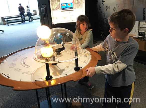 Learning about the solar system at Science Museum of Minnesota in St. Paul