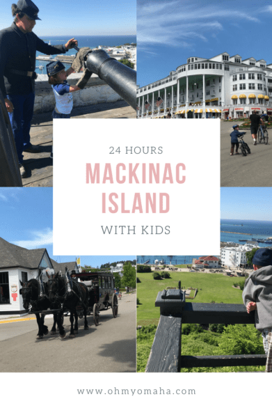 There's so much you can do with kids when you're on Mackinac Island! Here's a guide to getting the most out of 24 hours on this Michigan island. #familytravel #itinerary