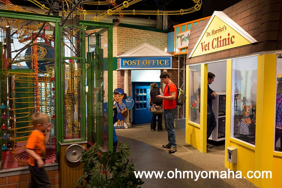 Kid-sized shops inside the Family Museum in Betterdorf, Iowa