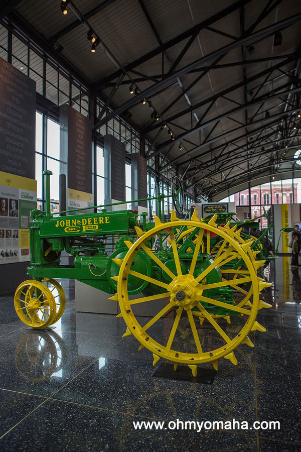 Antique farm equipment at the John Deere Pavilion in Moline, Illinois