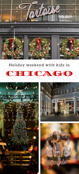 Family-friendly things to do in Chicago at Christmas - Where to find displays in downtown Chicago, kid-friendly restaurants, and more #holidays #familytravel #Chicago #OhMyChicagoHoliday
