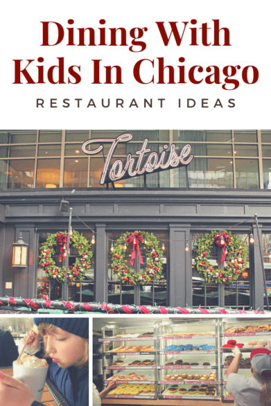 Restaurants to try with kids when visiting Chicago - Includes donuts, fine dining, and traditional Chicago fare like deep dish pizza #familytravel #Chicago #Illinois