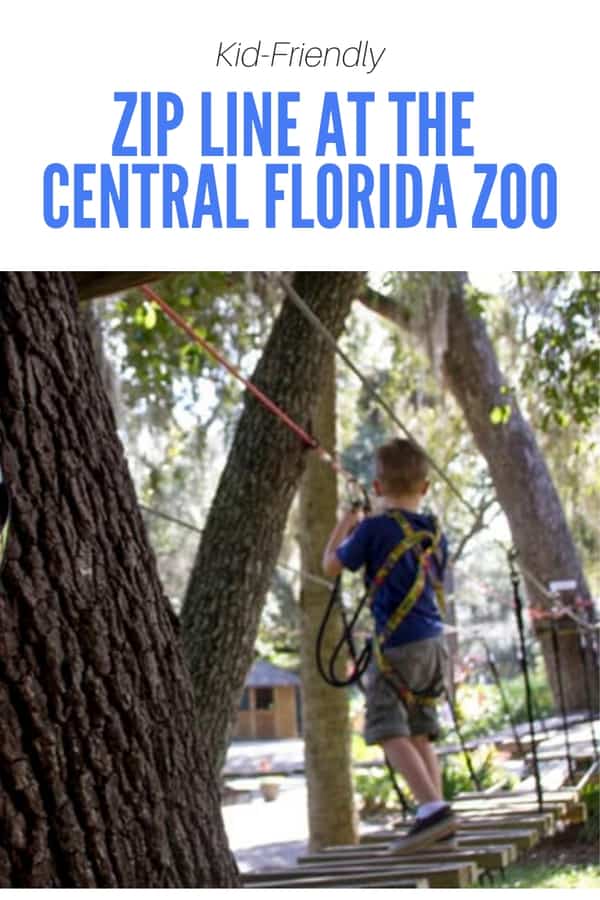Traveling to Orlando or Sanford, Florida? Here are the details about the kid-friendly zip line and ropes course at the Central Florida Zoo. It's a fun activity for adventurous families! 