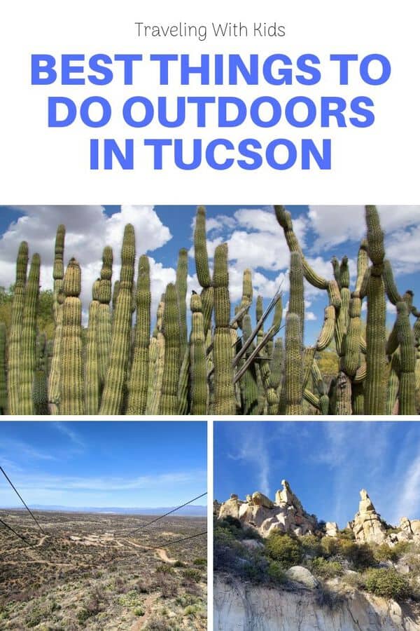 Planning a family vacation to Arizona? Here are some of the best things to do in Tucson, Arizona that are kid-friendly. Tips include scenic desert drives and trails, where to zip line and where best to see the famous Saguaro cacti. And for those seeking cowboys and touristy gunfights, the post includes where to find those in Tucson. #familytravel #Arizona #USA