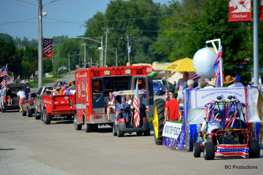 Special events in Pottawattamie County Iowa - Parades are held each summer, including a Fourth of July parade in Oakland.