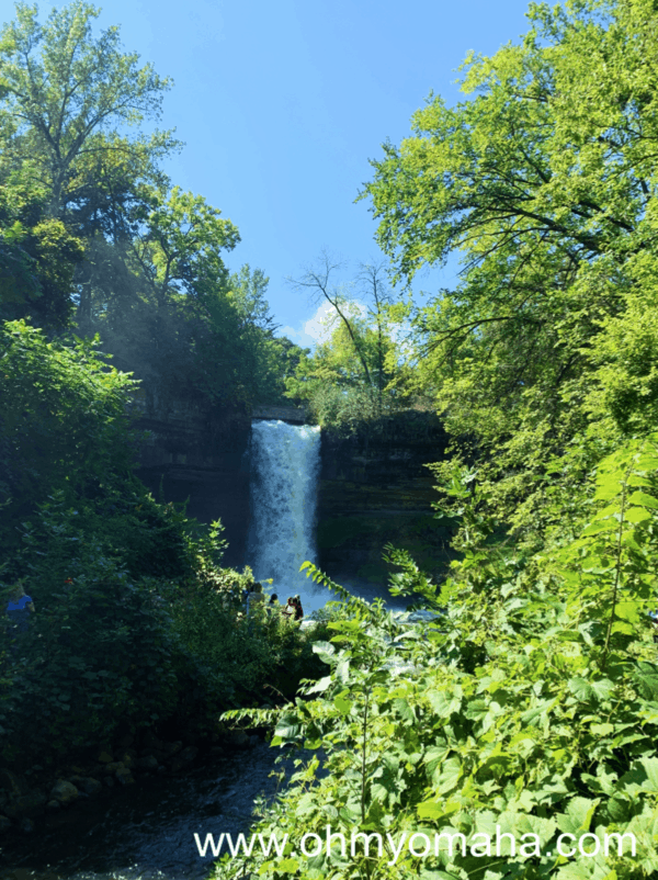 Minnehaha Falls in the summertime in Minneapolis