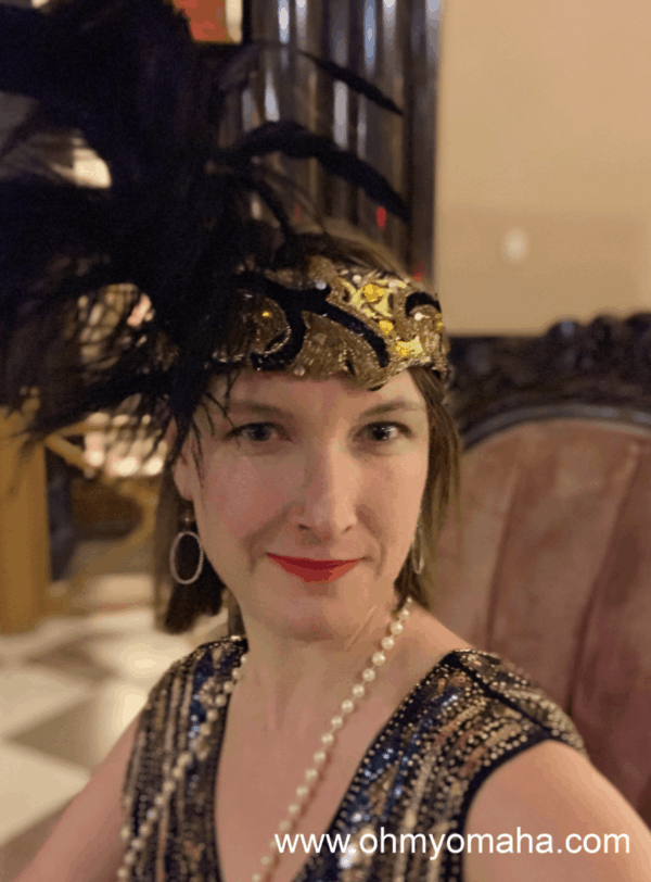 My Flappers & Fizz costume for an adults-only event at The Durham Museum in Omaha.