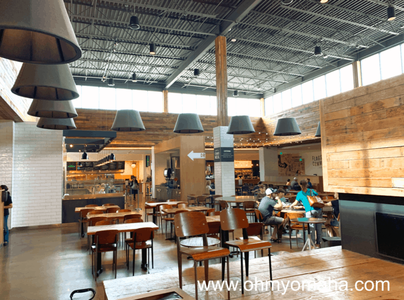 Interior of Flagship Commons, Nebraska's first food hall located at Westeroads Mall