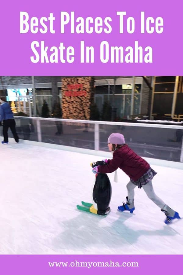 Ice skating in Omaha - Find out where all the indoor and outdoor ice rinks are in Omaha, Nebraska. Tips include how much it costs, which Omaha venues offer ice skating lessons, and where hockey teams play. #Omaha #iceskate #winter #Nebraska #Guide