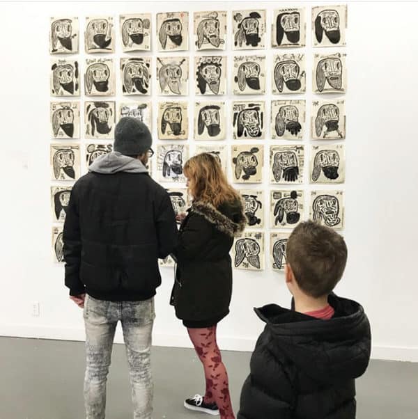 People looking at art at the Bemis Center for Contemporary Arts
