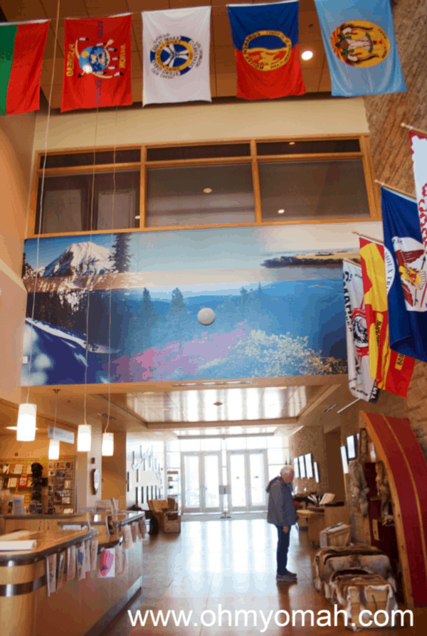 Inside the Lewis & Clark National Historic Trail Headquarters and Visitor Center in Omaha, Nebraska