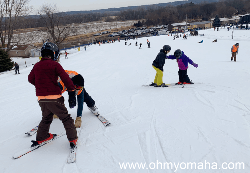 Beginner ski slope at Seven Oaks Recreation.