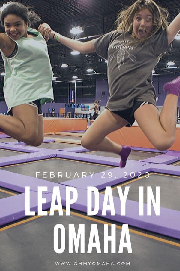 Fun things to do in Omaha on Leap Day 2020 | Leap Day events for families as well as events that are 21+. One of the highlights will be a Leap Day Birthday Party at an Omaha trampoline park. #familytime #leapday #Omaha #familyfun