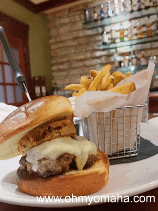 Cheeseburger and fries