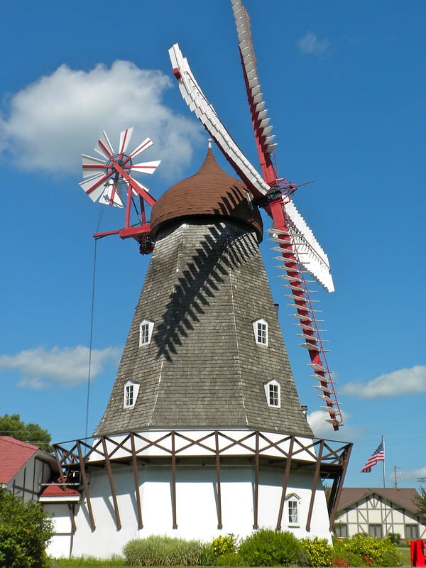 The exterior of the Elk Horn windmill