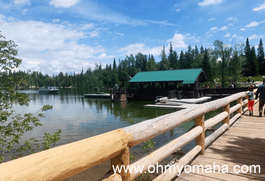 A view of the boat dock at Jenny Lake in Grand Teton National Park.