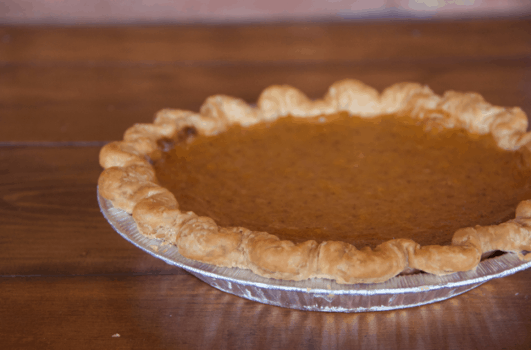 Whole pumpkin pie from Vala's