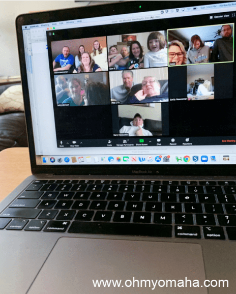 My family on one of our group Zoom chats earlier this year.