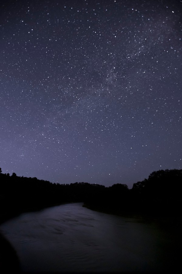 A view of the night sky in Nebraska near Merritt Reservoir State Recreation Area.
