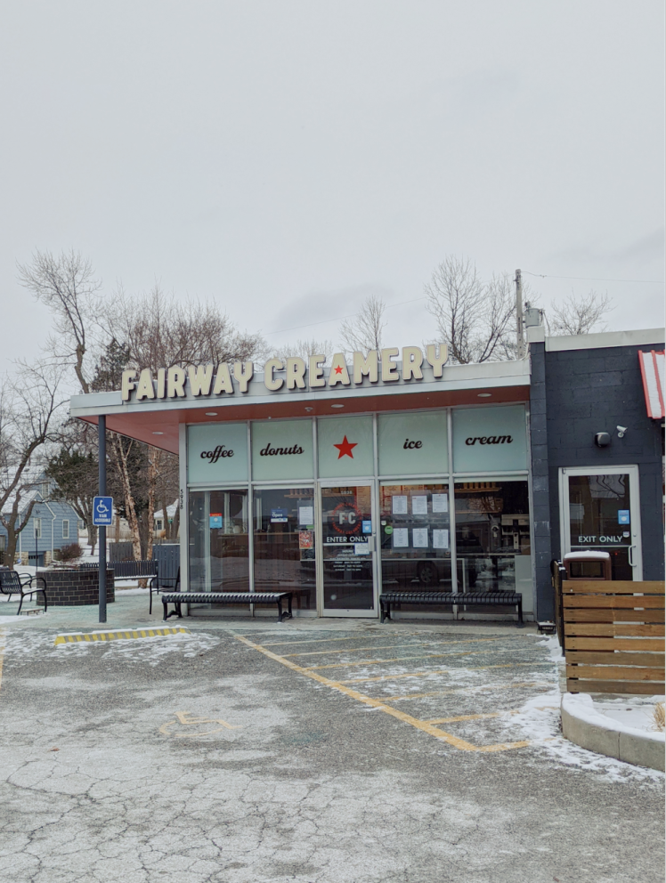 Exterior of Fairway Creamery in Fairway, Kansas.