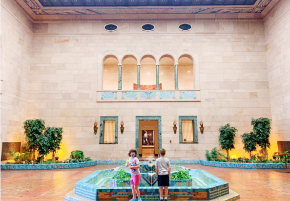A fountain in the interior of Joslyn Art Museum in Downtown Omaha