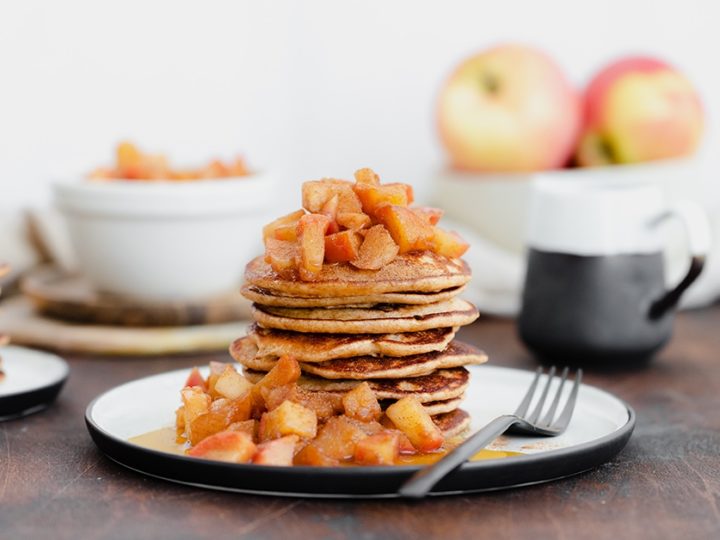 Image for Chocolate Chip Apple Cider Pancakes with Stewed Apples