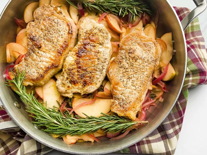 Image for One Pan Pork Chops With Apples And Onions