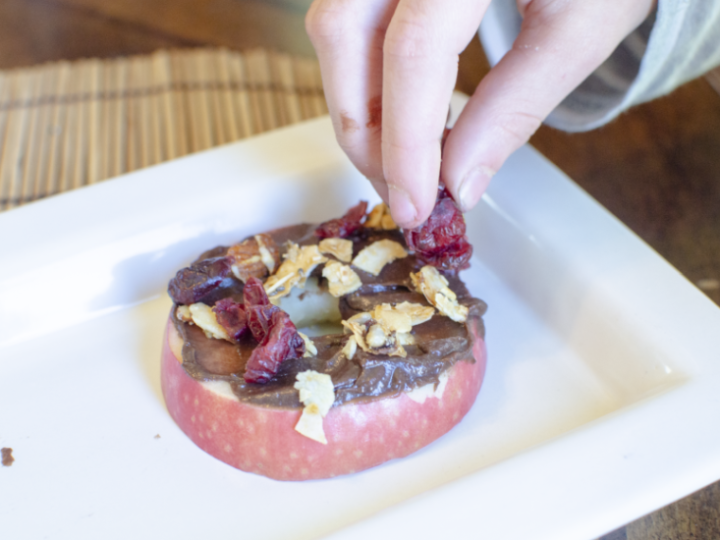 Image for Chocolate Hummus Apple Ring Snack